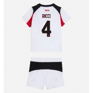Fotbalové Dres AC Milan Samuele Ricci #4 Dětské Venkovní Oblečení 2025-26 Krátký Rukáv (+ trenýrky)